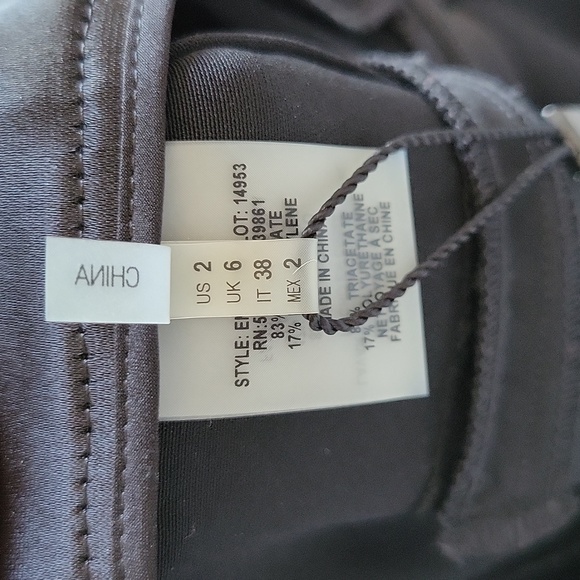 Elie Tahari Marcia Satin Ankle Pant Sz2 Black NWT - Picture 6 of 8